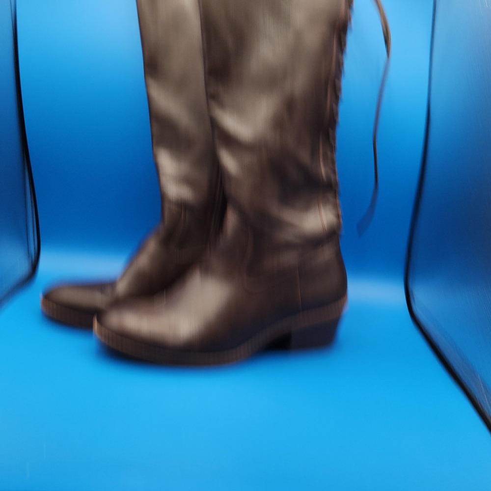 Women's Bass Lace-up &‎ Zipper Knee High Brown Riding Boots size 10